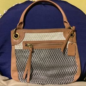 Fossil cream Black and Tan shoulder bag